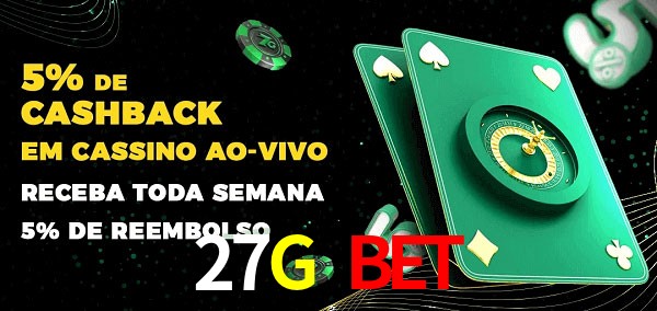 Promoções do cassino ao Vivo 27G Bet